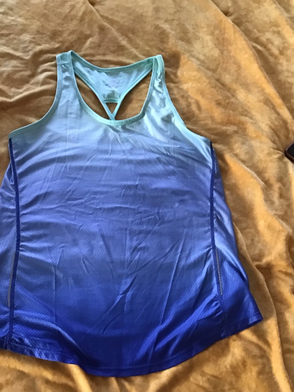 Blue Ombre Racerback Tank Top - Women